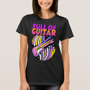 farbenvoll mit Gitarre T-Shirt