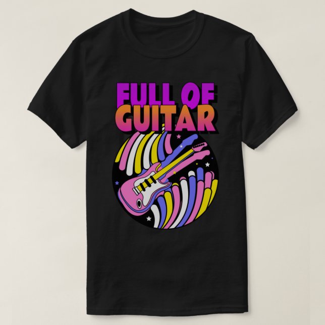 farbenvoll mit Gitarre T-Shirt (Design vorne)