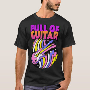 farbenvoll mit Gitarre T-Shirt