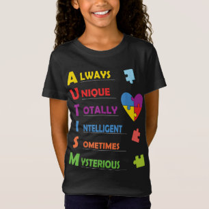 Farbenvolles ASD-Design für stolze Eltern eines Au T-Shirt