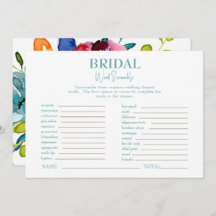 Farbenvolles Brautparty mit Blumenmuster Einladung