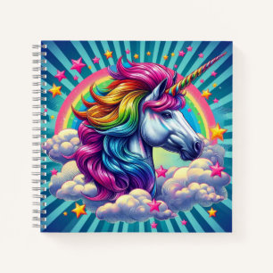 Farbenvolles Einhornheft! Notizbuch