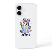 Farbenvolles Ghost-Design mit Bow und Blume
