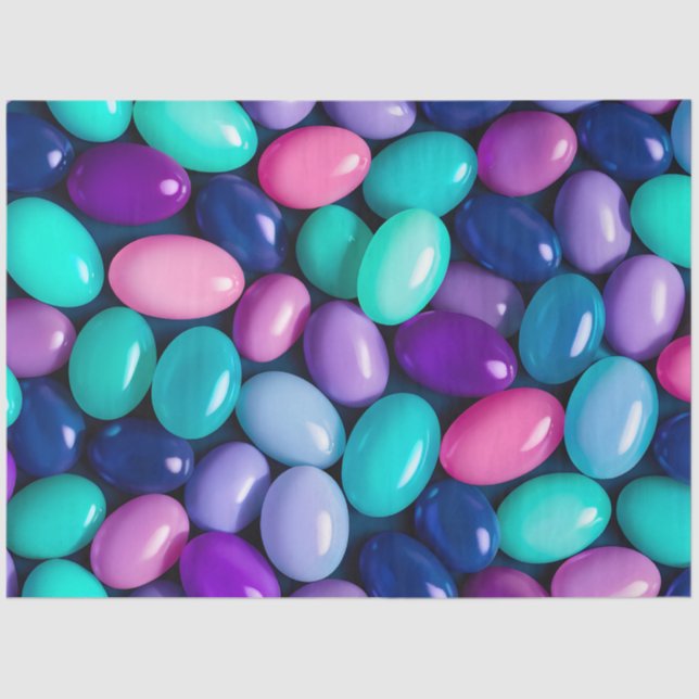Farbenvolles Jelly Bean Art Tissue Paper Seidenpapier (Vorderseite)