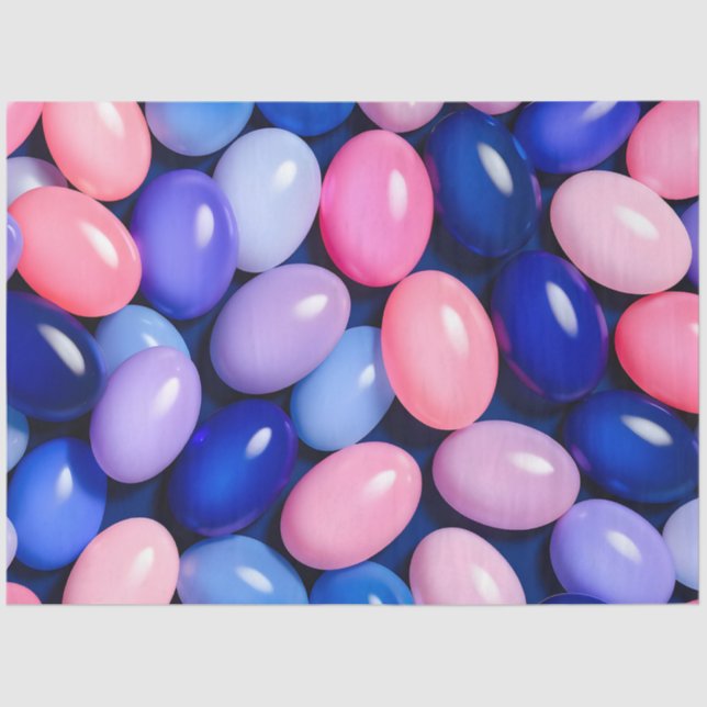 Farbenvolles Jelly Bean Art Tissue Paper Seidenpapier (Vorderseite)
