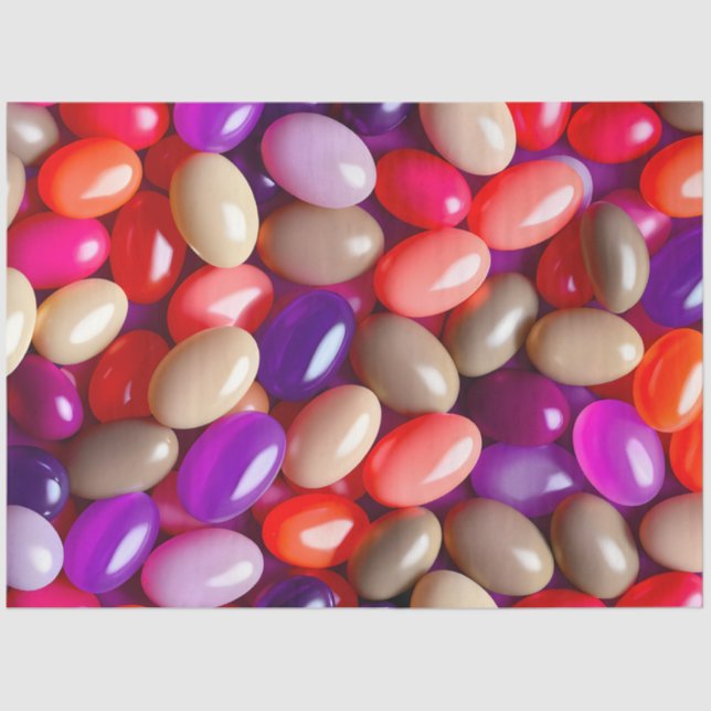 Farbenvolles Jelly Bean Art Tissue Paper Seidenpapier (Vorderseite)