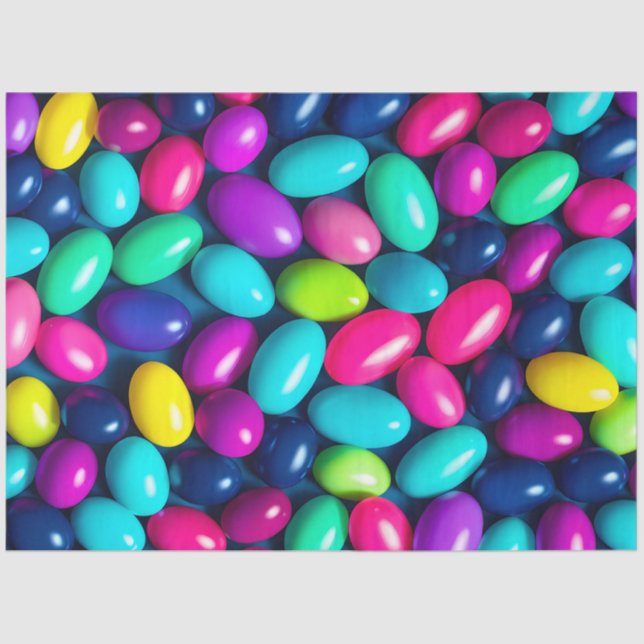 Farbenvolles Jelly Bean Art Tissue Paper Seidenpapier (Vorderseite)