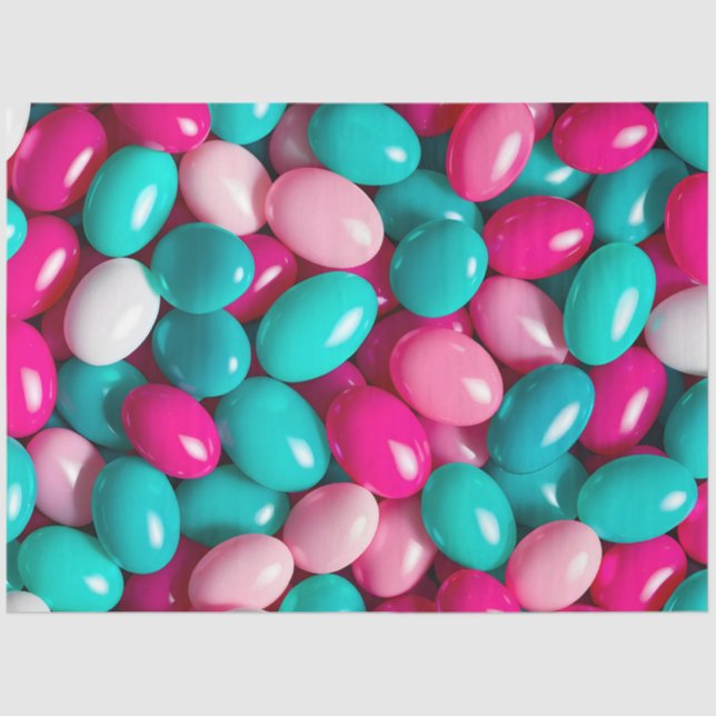Farbenvolles Jelly Bean Art Tissue Paper Seidenpapier (Vorderseite)