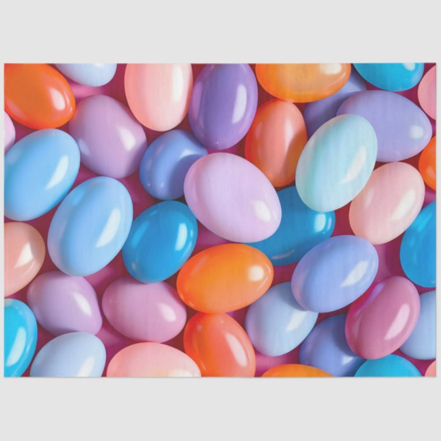Farbenvolles Jelly Bean Art Tissue Paper Seidenpapier (Vorderseite)