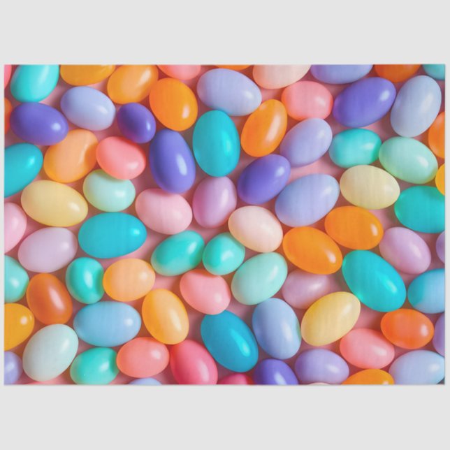 Farbenvolles Jelly Bean Art Tissue Paper Seidenpapier (Vorderseite)