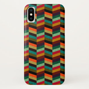 Farbenvolles, mehrfarbiges Herringbone-Muster Case-Mate iPhone Hülle