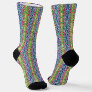 Farbenvolles, mehrfarbiges Muster Socken