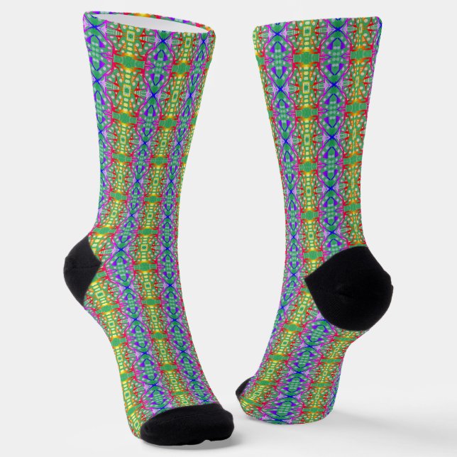 Farbenvolles, mehrfarbiges Muster Socken (Gewinkelt)