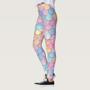 Farbenvolles Mermaid-Muster Leggings