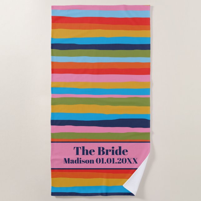 Farbenvolles Muster der Serrate Streifen für die B Strandtuch (Vorderseite)