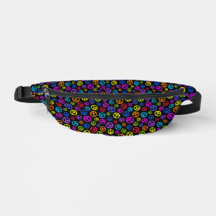 Farbenvolles Muster des Friedenssymbol Bauchtasche
