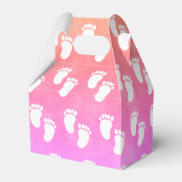 Farbenvolles Watercolor Baby Shooting Footprint Mu Geschenkschachtel