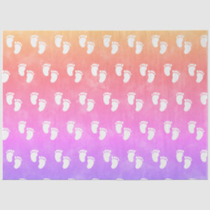 Farbenvolles Watercolor Baby Shooting Footprint Mu Seidenpapier
