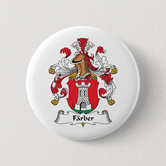 Farber Familienwappen Button (Vorderseite)