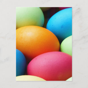 Färbere Ostereier, gefärbt, farbenfroh Feiertagspostkarte