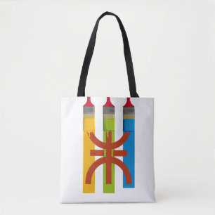 Färberpinsel malen die Amazigh-Markierung