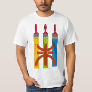 Färberpinsel malen die Amazigh-Markierung T-Shirt