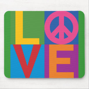 Farbeschwarze LIEBE Mousepad