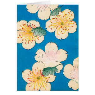 FarbeWoodblock Druck der Hartriegel-Blüten
