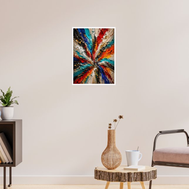 Farbexplosion Abstract Poster (Wohnzimmer 3)