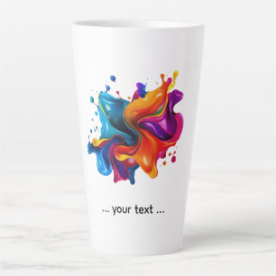 Farbexplosion durch Spritzer Milchtasse