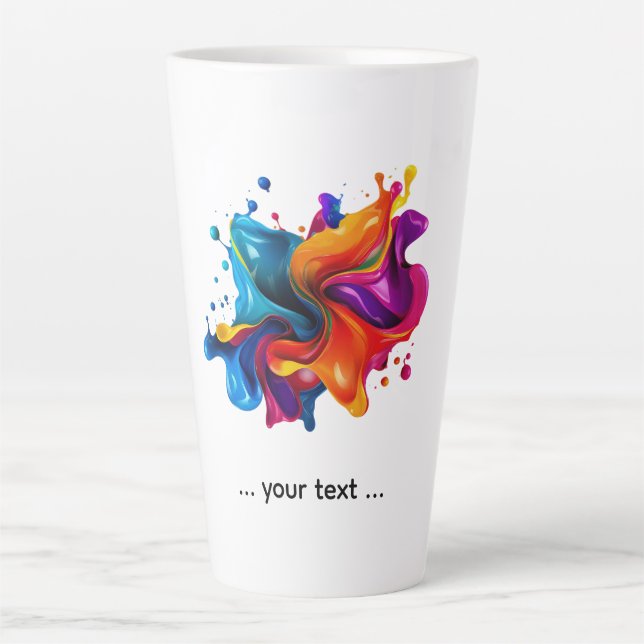 Farbexplosion durch Spritzer Milchtasse (Vorderseite)