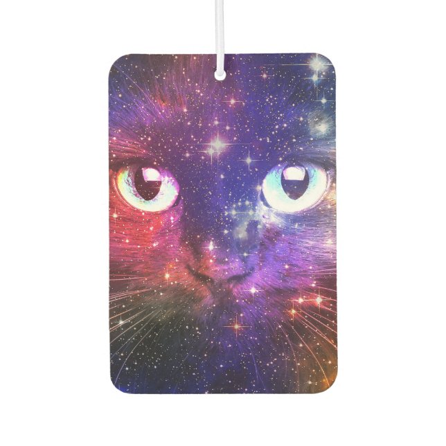 Farbexplosion-Galaxie-Katze  Autolufterfrischer (Vorderseite)