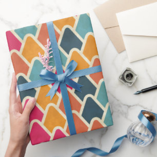 Farbexplosion Geometrisches Design – Moderner Abst Geschenkpapier