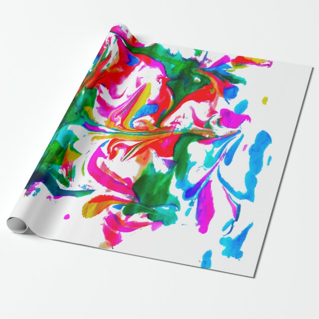 Farbexplosion Geschenkpapier (Ungerollt)