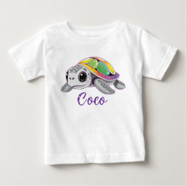 Farbexplosion Meeresschildkröte Baby T-shirt