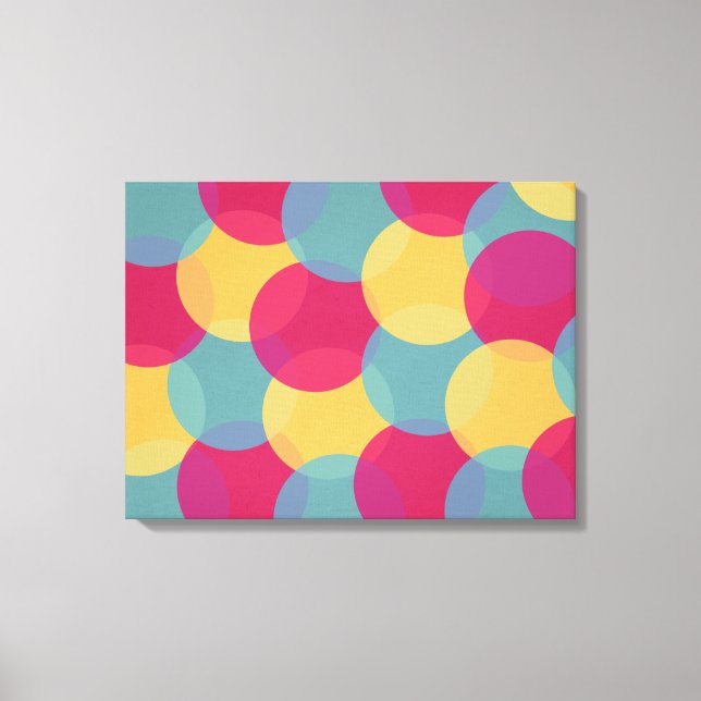 Farbexplosion mit überzogenen Kanvas (Palette 1) Leinwanddruck (Vorderseite)