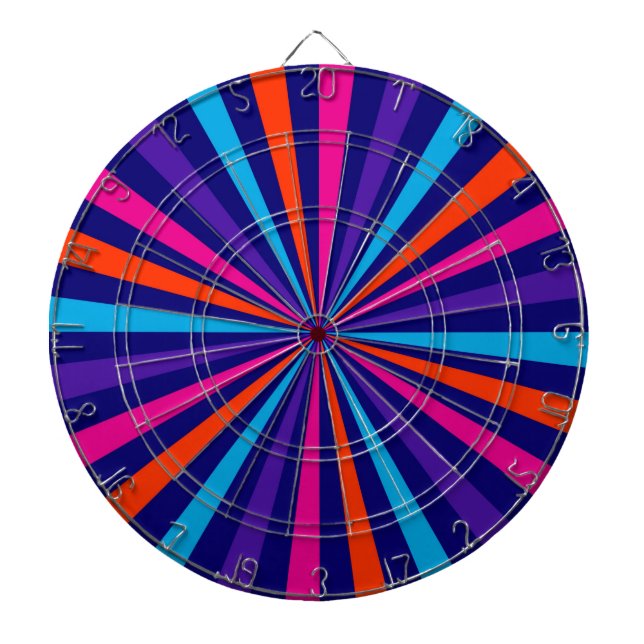Farbexplosion Sonnenrad-Design Dartscheibe (vorne)