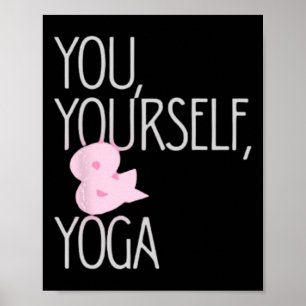 Farbexplosion und Yoga-Spaß Poster