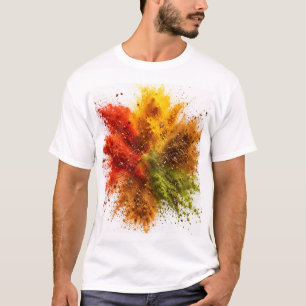 Farbexplosion von Gewürzpulver T-Shirt