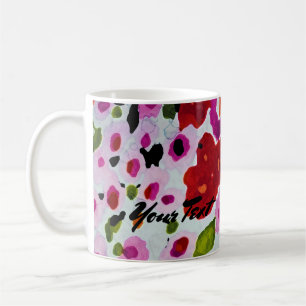Farbexplosion Wasserfarben Blumen Tasse