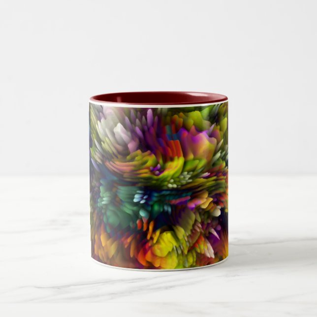 Farbexplosion Zweifarbige Tasse (Mittel)