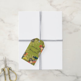 FARBFARBEN GREEN FLORAL BOHO GESCHENKANHÄNGER