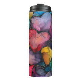 FARBFARBENE ALKOHOL-FARBE SCHAUEN VALENTINE HERZEN THERMOSBECHER