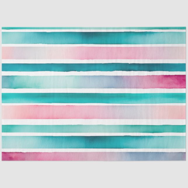 Farbfarbenfrohe Streifen Papiertücher Seidenpapier (Vorderseite)