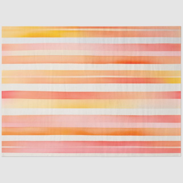 Farbfarbenfrohe Streifen Papiertücher Seidenpapier (Vorderseite)