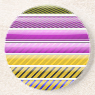 FARBFARBIGE BARS PATTERN SANDSTEIN UNTERSETZER