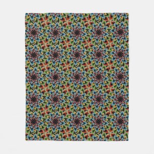 FARBFARBIGE BLUME FLEECEDECKE