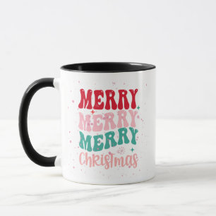 FARBFARBIGE MERRY CHRISTMAS TASSE