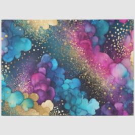 Farbfarbiges Abstrakt-Tinte-Kunstdruckpapier Seidenpapier