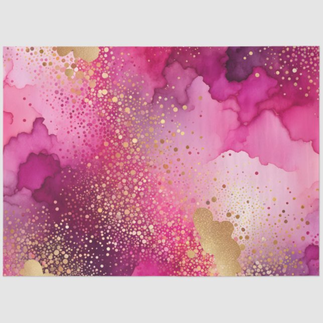 Farbfarbiges Abstrakt-Tinte-Kunstdruckpapier Seidenpapier (Vorderseite)